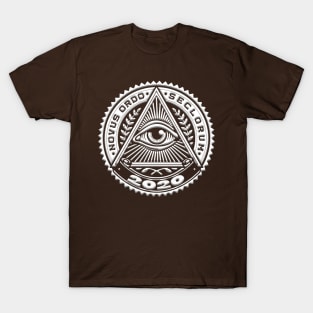 Novus Ordo Seclorum 2020 Seal with Pyramid and All Seeing Eye, NWO New World Order T-Shirt